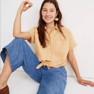 Chambray Huston Pull-On Crop Pants